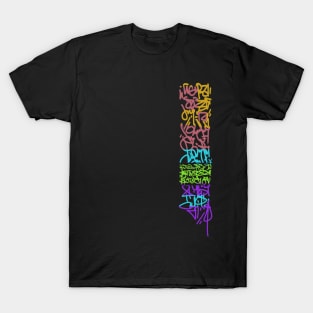 Color Graffiti Tag / Happy T-Shirt